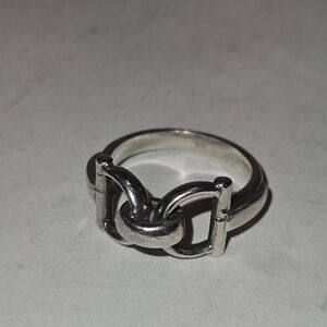 Vintage Sterling Silver Horsebit Ring